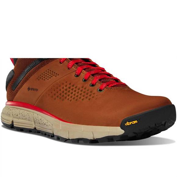 NEW DANNER men's trail 2650 mid 4" hiking shoes in brown/red gtx - Picture 1 of 5